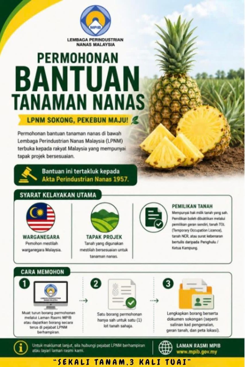 BANTUAN DIBAWAH LEMBAGA PERINDUSTRIAN NANAS MALAYSIA